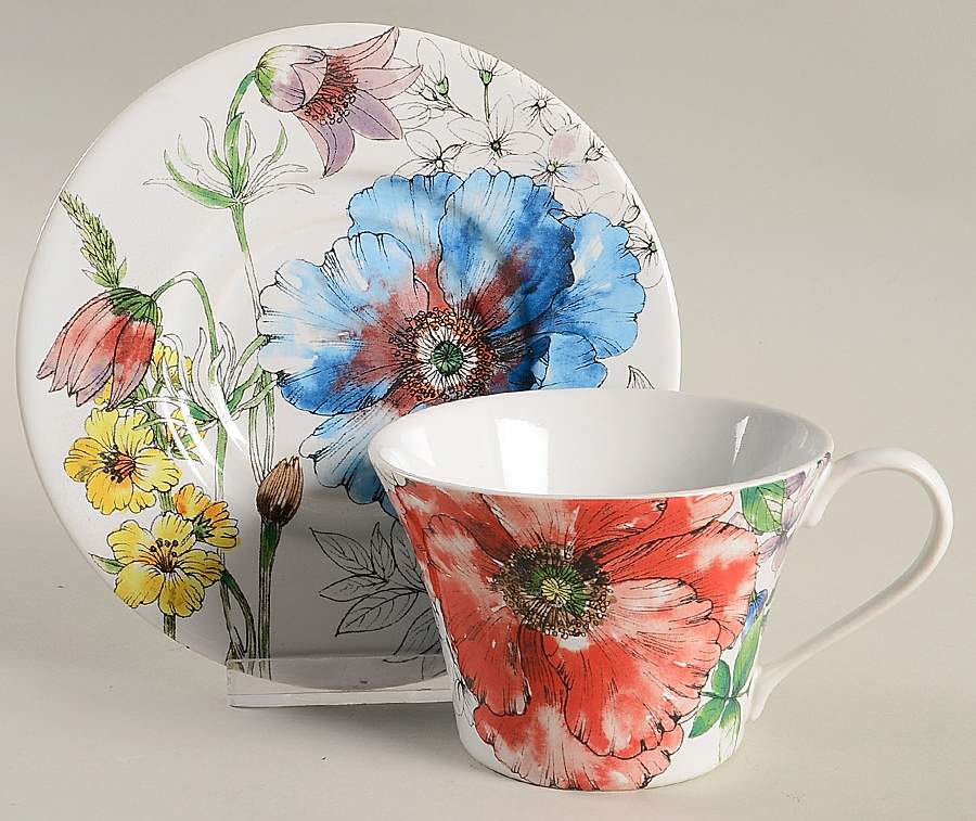 Coraline Footed Cup & Saucer Set by 222 Fifth (PTS)-1