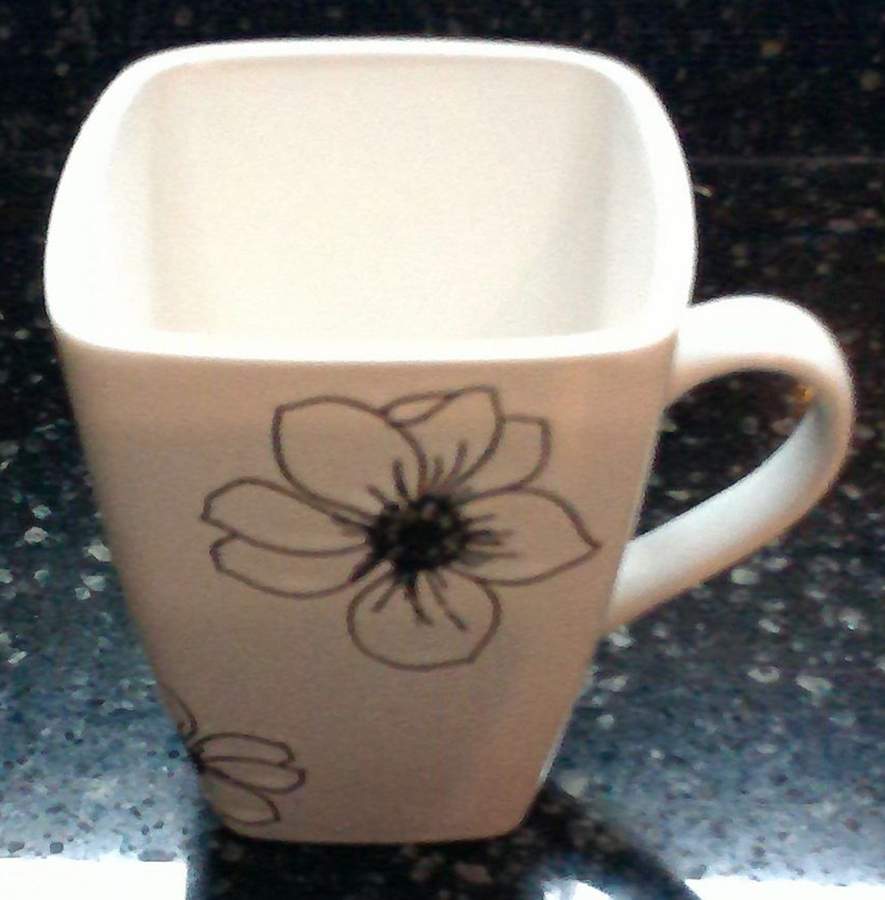 Flora Square Mug by 222 Fifth (PTS)-1
