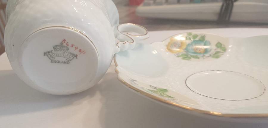 B4598-1 Flat Cup & Saucer Set by John  Aynsley & Sons-1