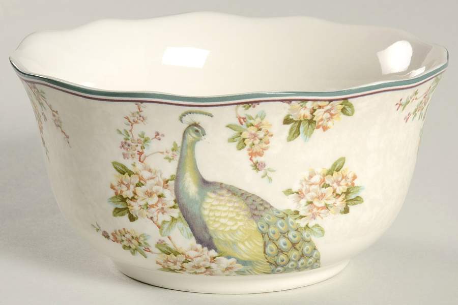 Empress Garden Teal Soup/Cereal Bowl by 222 Fifth (PTS)-1