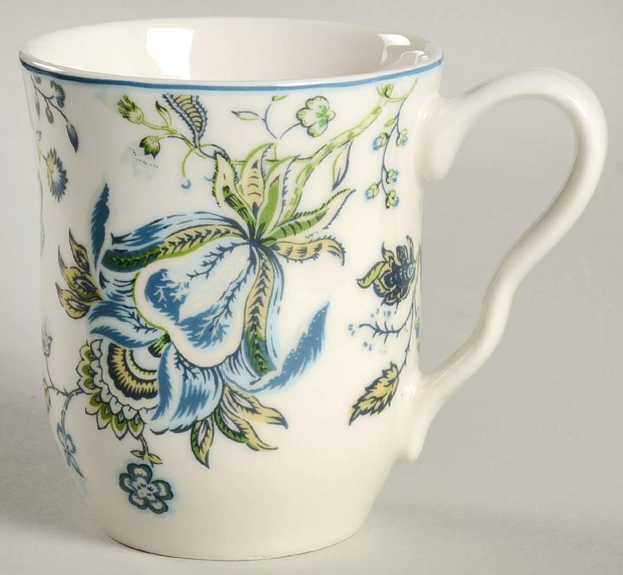 Winter Floral Blue Mug by 222 Fifth (PTS)-1