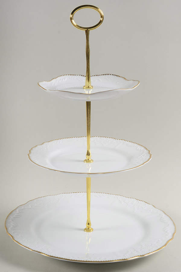 Simply Anna Gold (Portugal) 3-Tiered Serving Tray (DP, SP, BB) by Anna Weatherley-1
