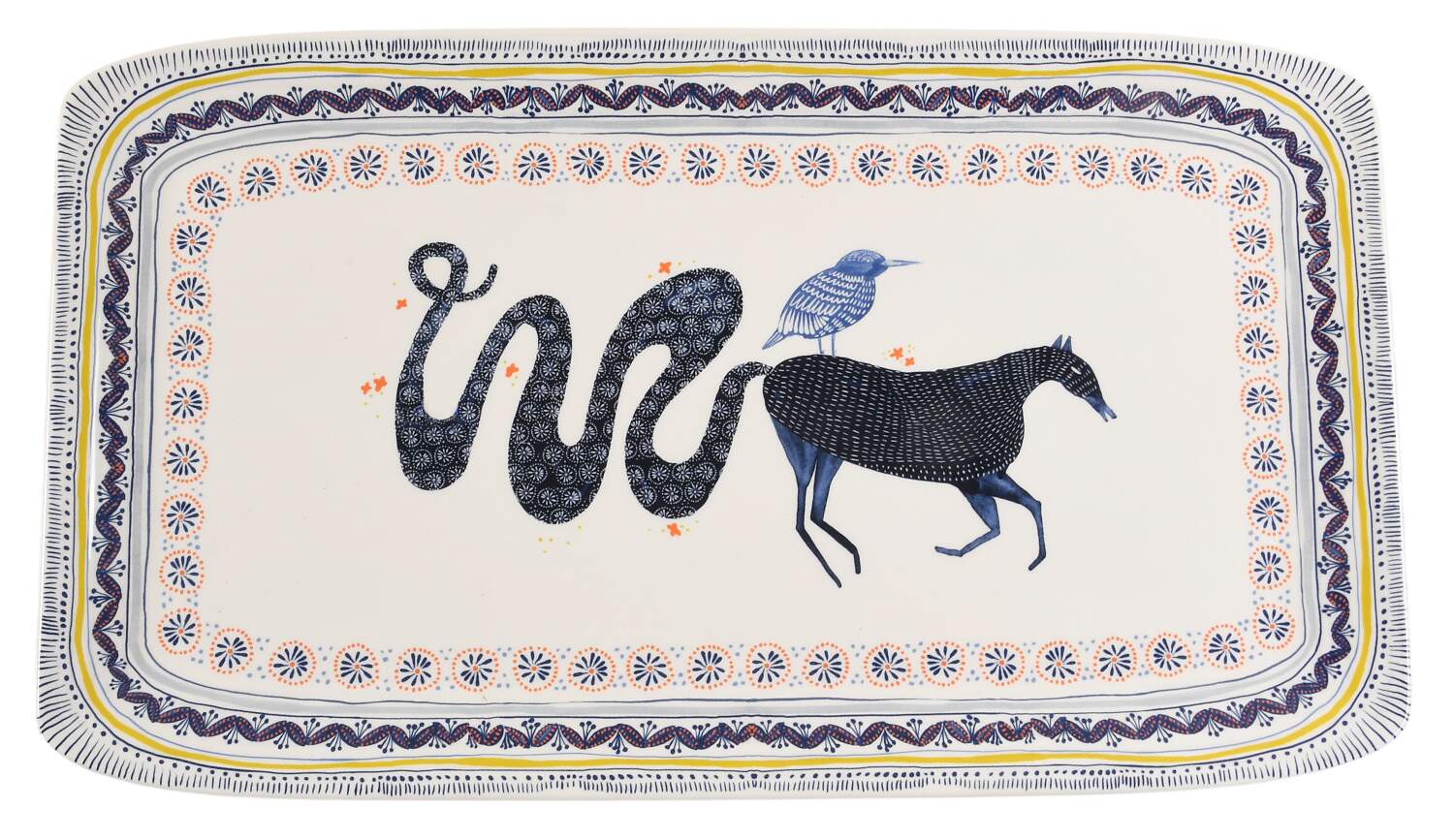 Saga 18" Rectangular Serving Platter by Anthropologie-1