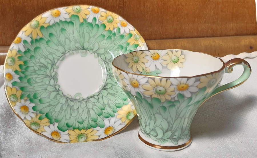 B4617 Footed Cup & Saucer Set by John  Aynsley & Sons-1