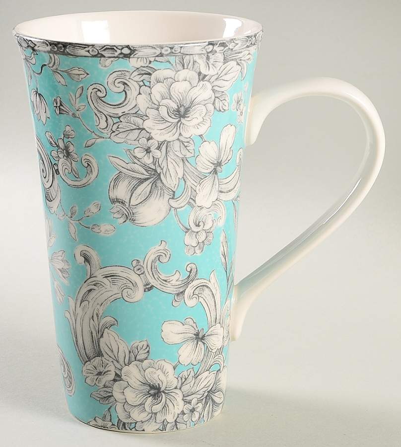 Hawthorne Turquoise Latte Mug by 222 Fifth (PTS)-1