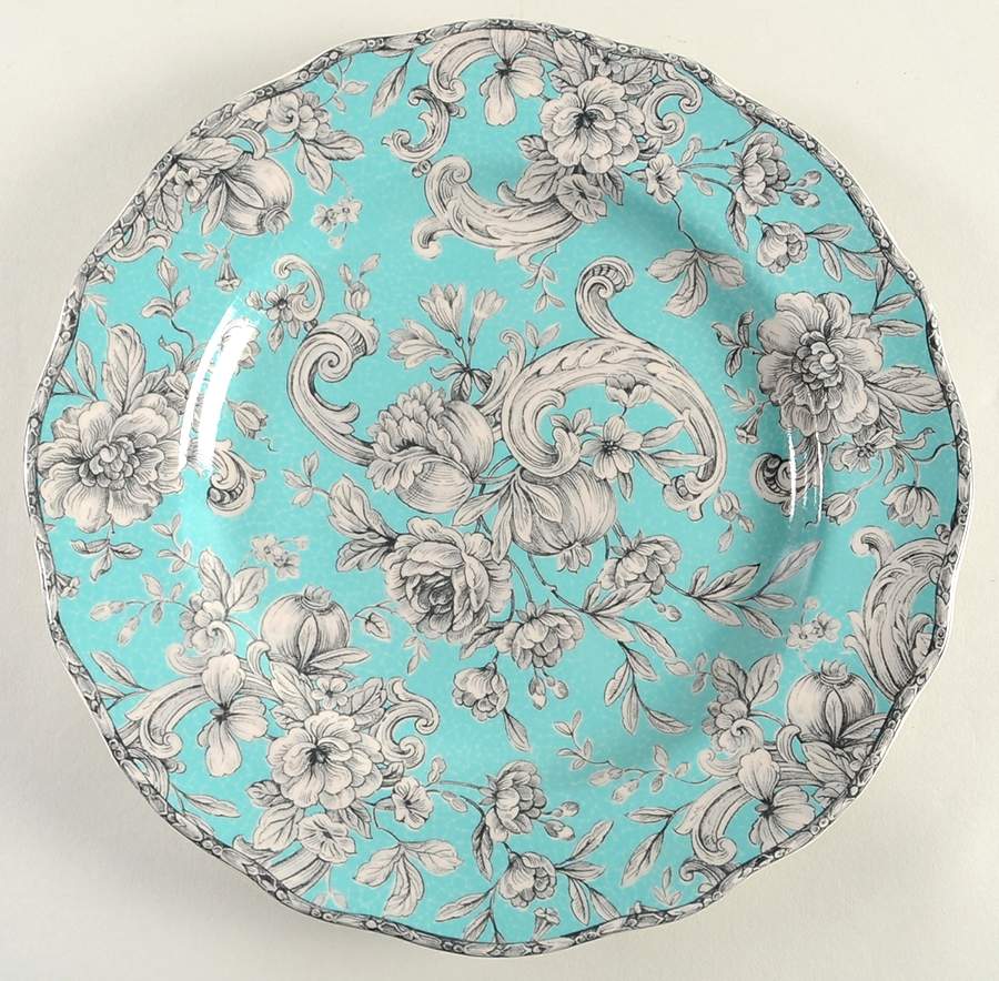 Hawthorne Turquoise Dinner Plate by 222 Fifth (PTS)-1