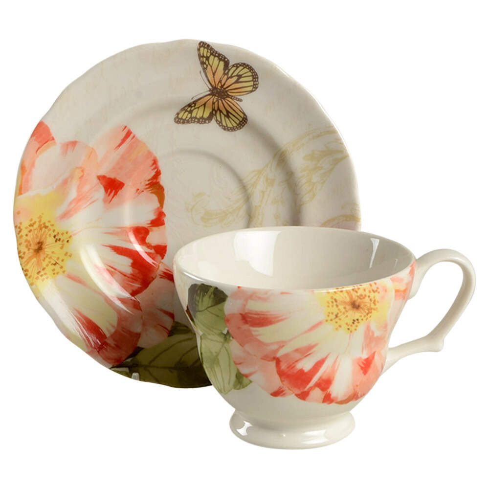 Winslet Footed Cup & Saucer Set by 222 Fifth (PTS)-1