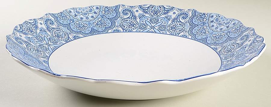 Lyria Blue 13" Pasta Serving Bowl by 222 Fifth (PTS)-1