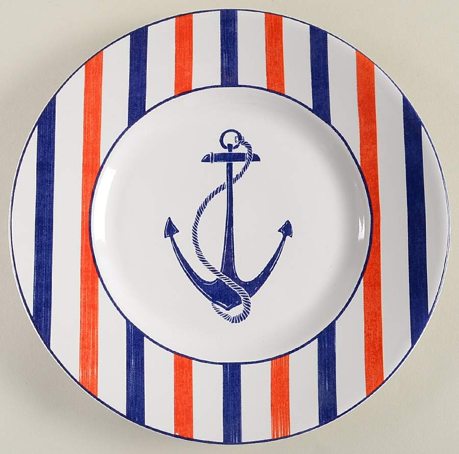 Anchor Here Salad Plate by 222 Fifth (PTS)-1