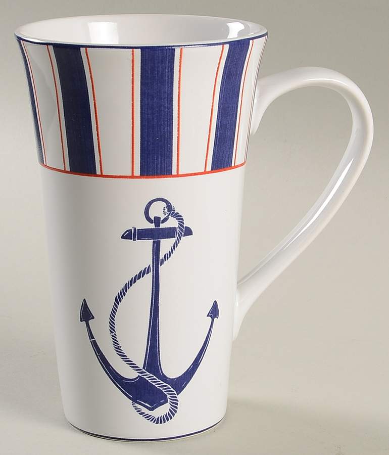 Anchor Here Latte Mug by 222 Fifth (PTS)-1