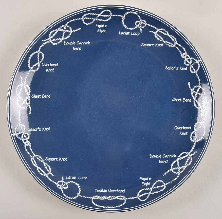 Nautical Knots Dinner Plate by 222 Fifth (PTS)-1