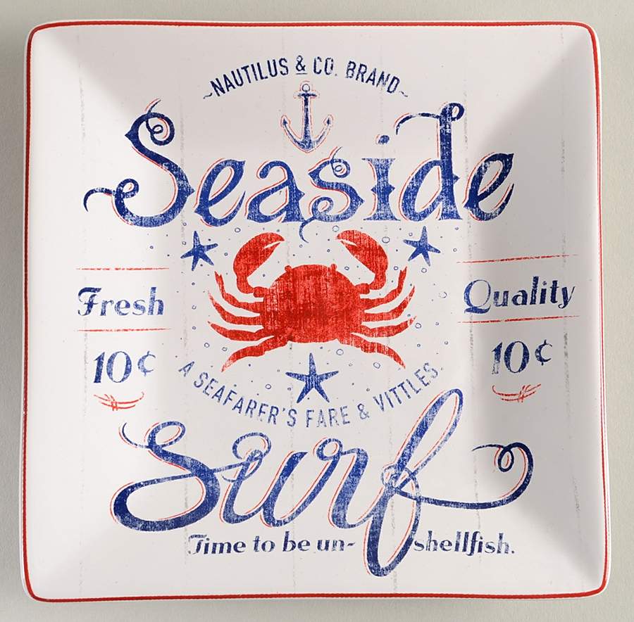 Sea Fare Appetizer Plate by 222 Fifth (PTS)-1