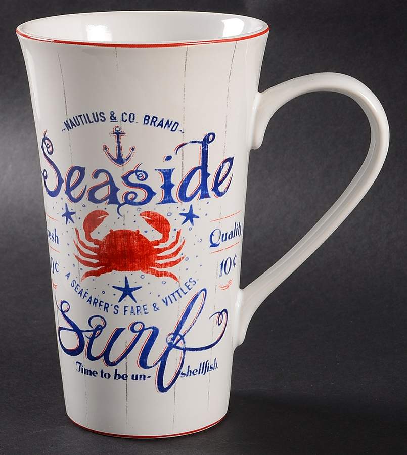 Sea Fare Latte Mug by 222 Fifth (PTS)-1