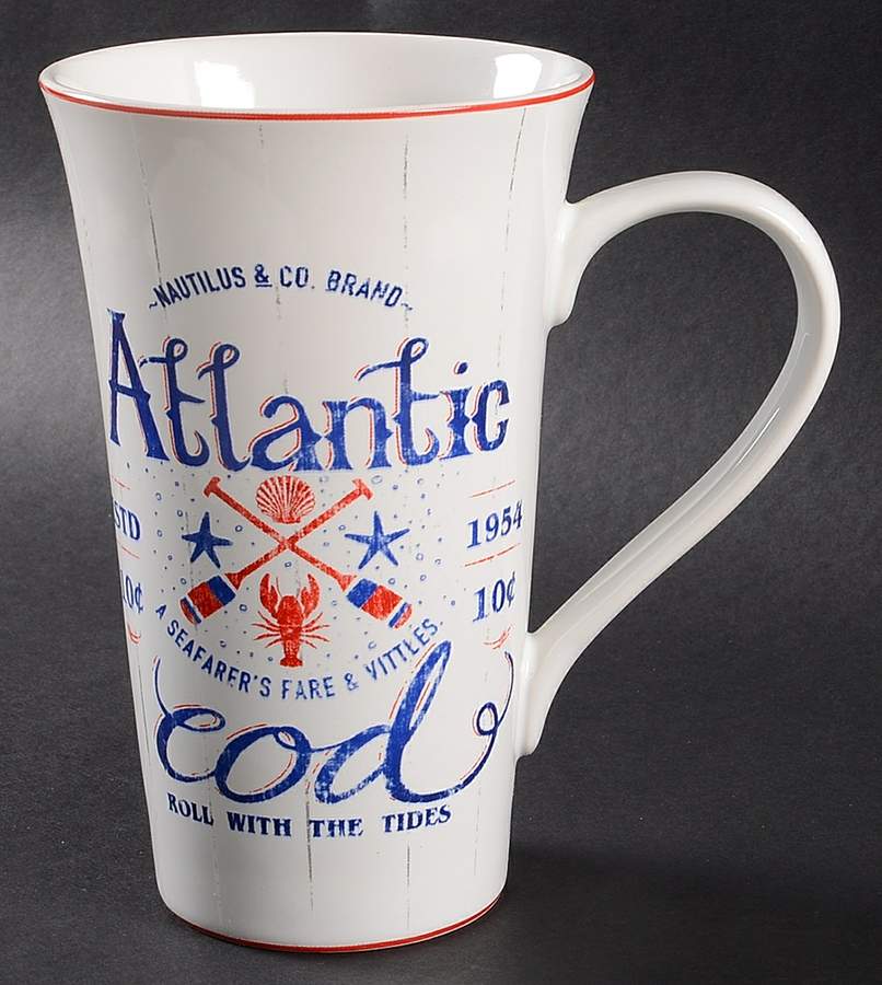 Sea Fare Latte Mug by 222 Fifth (PTS)-1