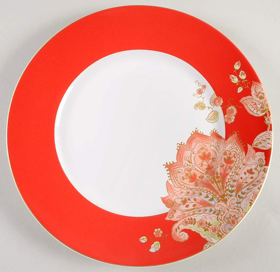 Norah Red Dinner Plate by 222 Fifth (PTS)-1