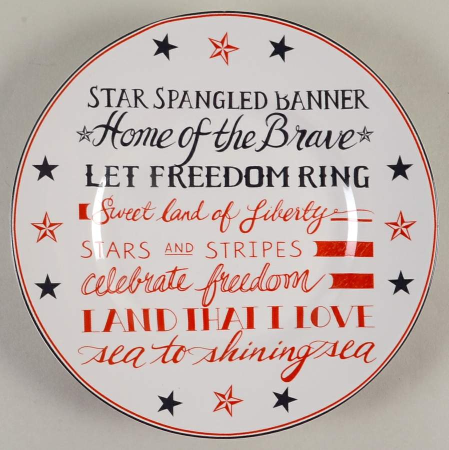 Freedom Song Salad Plate by 222 Fifth (PTS)-1