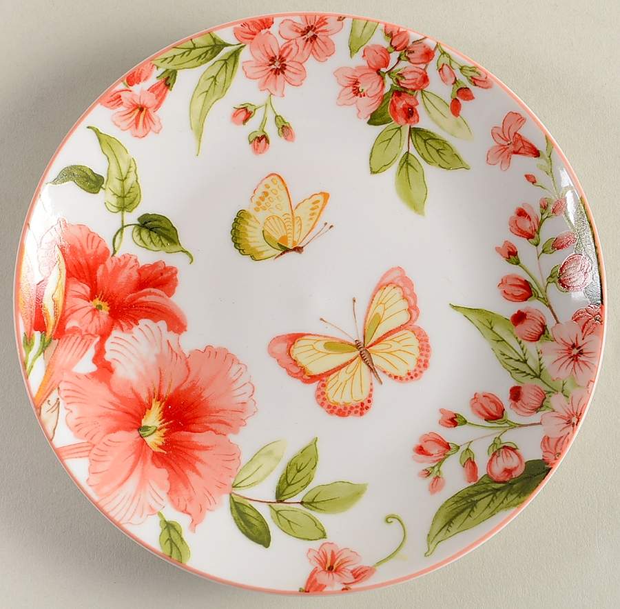 Lyanna Red Appetizer Plate by 222 Fifth (PTS)-1
