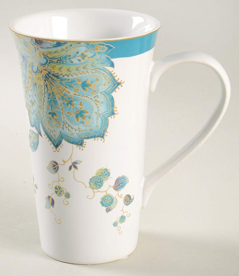 Norah Teal Latte Mug by 222 Fifth (PTS)-1