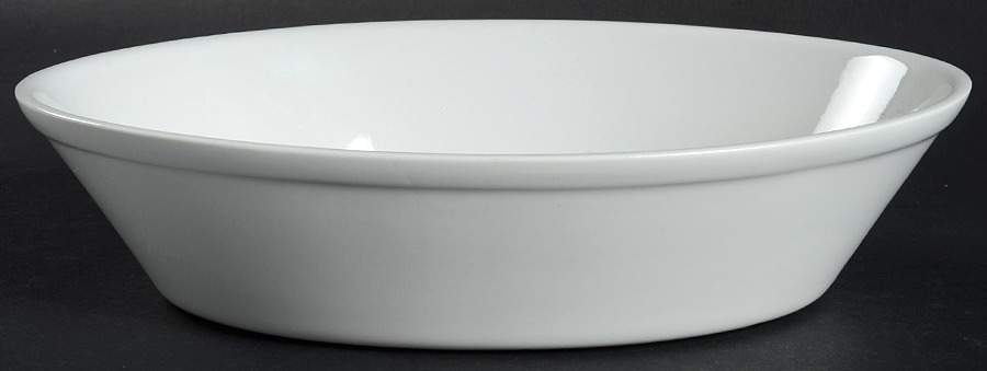 Teema White Arabia Stamp 9" Oval Baker by Arabia of Finland-1