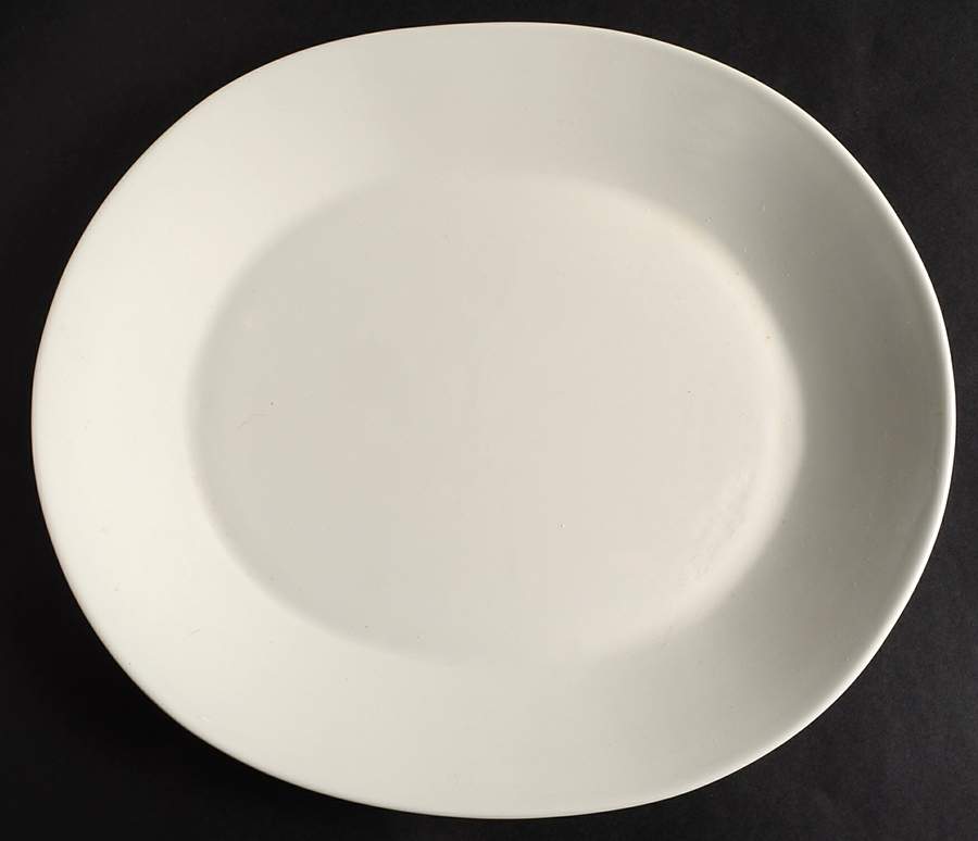 Teema White Arabia Stamp 14" Oval Serving Platter by Arabia of Finland-1