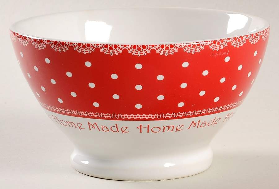 Floral Dot Red Soup/Cereal Bowl by 222 Fifth (PTS)-1