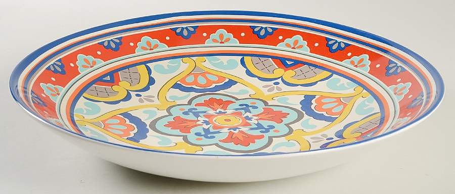 La Fuente Red 13" Round Serving Bowl by 222 Fifth (PTS)-1