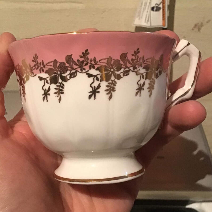 Woburn-Pink Footed Cup by John  Aynsley & Sons-1