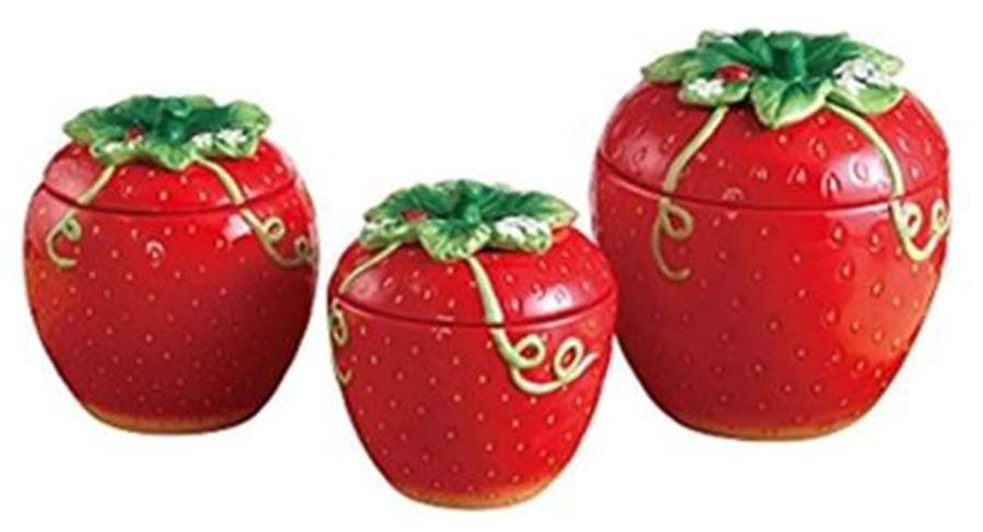Strawberry (3 Piece) Canister Set (Box Set) by American Atelier-1