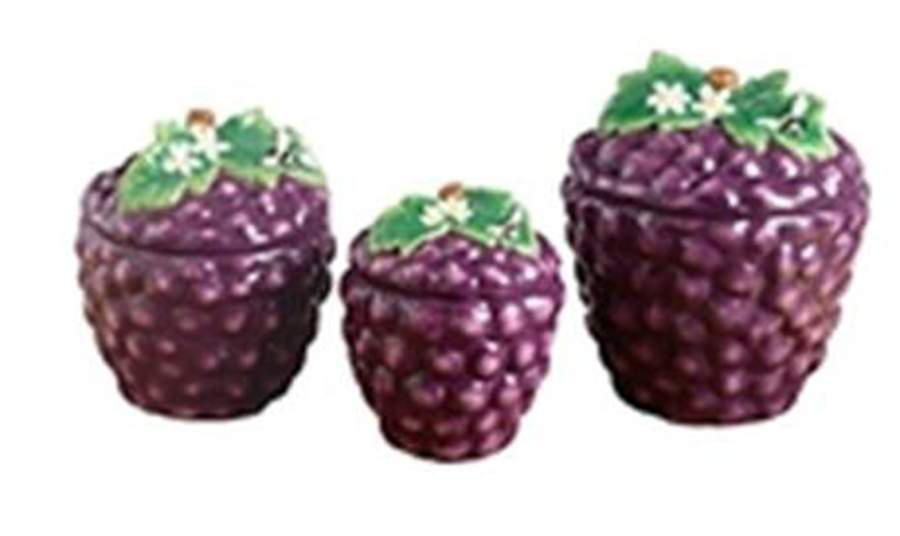 Grape (3 Piece) Canister Set (Box Set) by American Atelier-1