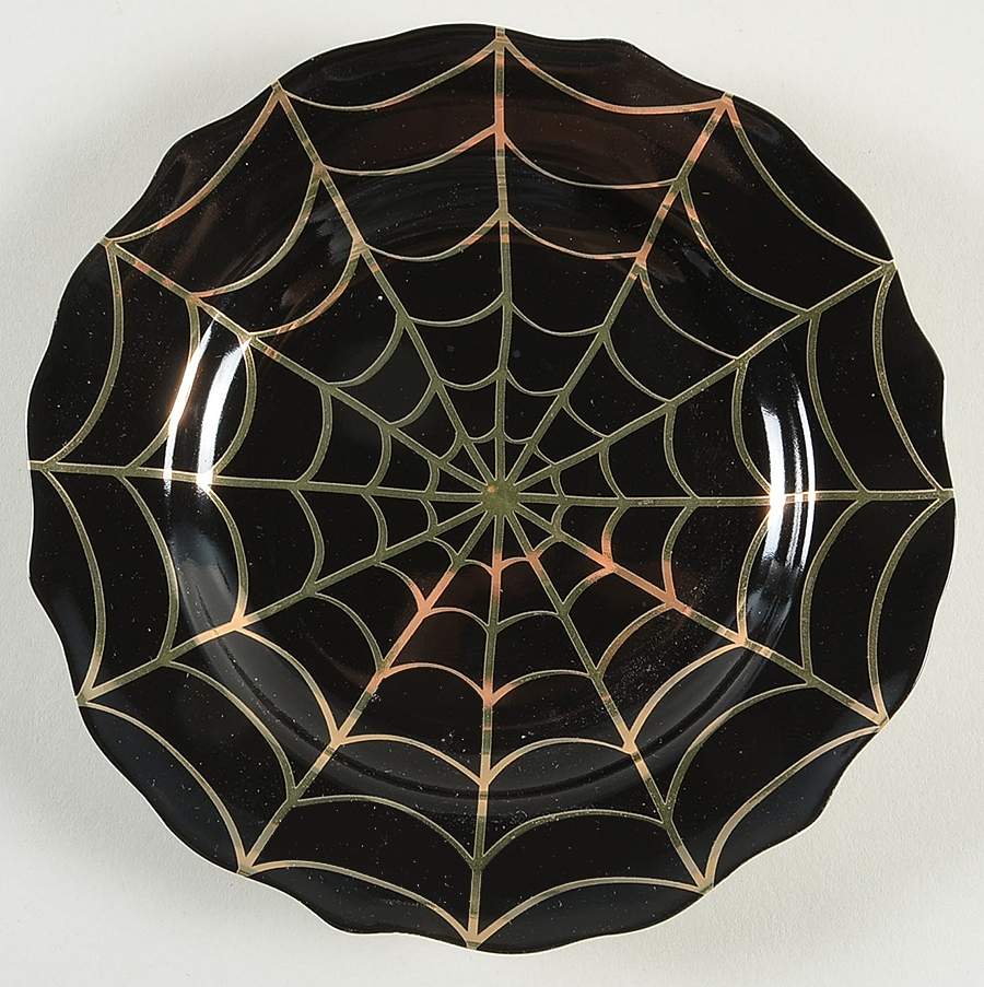 Golden Spiderweb Appetizer Plate by 222 Fifth (PTS)-1