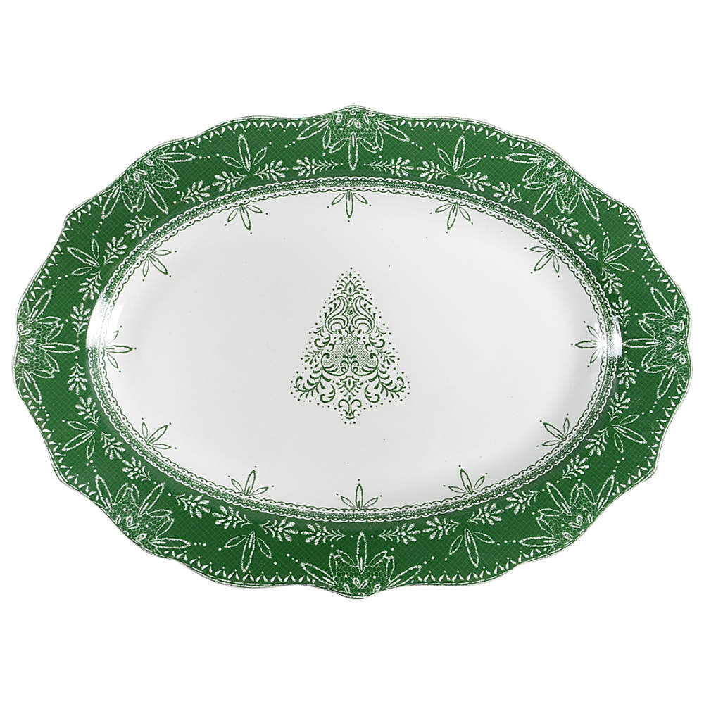 Winter Ball 14" Oval Serving Platter by 222 Fifth (PTS)-1