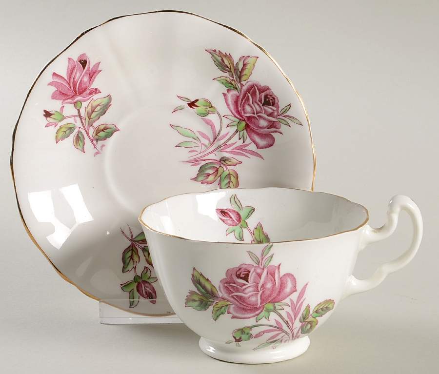 M354 Footed Cup & Saucer Set by Adderley-1