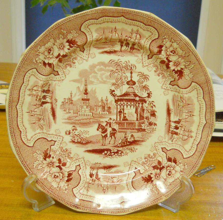 Damascus Red Dinner Plate by Adams China-1