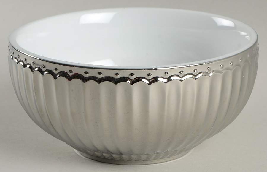 Parthenon Electroplate Silver Soup/Cereal Bowl by 222 Fifth (PTS)-1