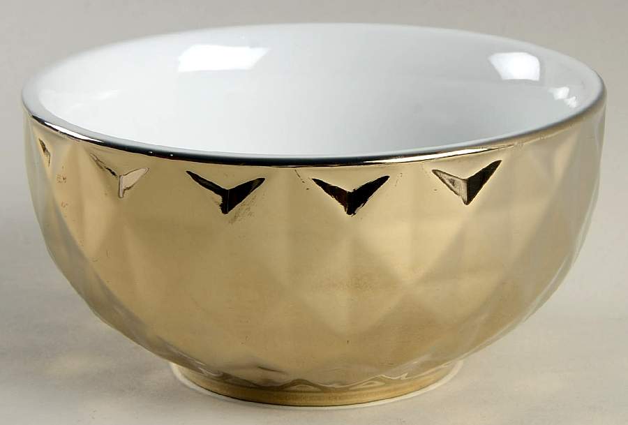 Asscher Electroplate Gold Soup/Cereal Bowl by 222 Fifth (PTS)-1