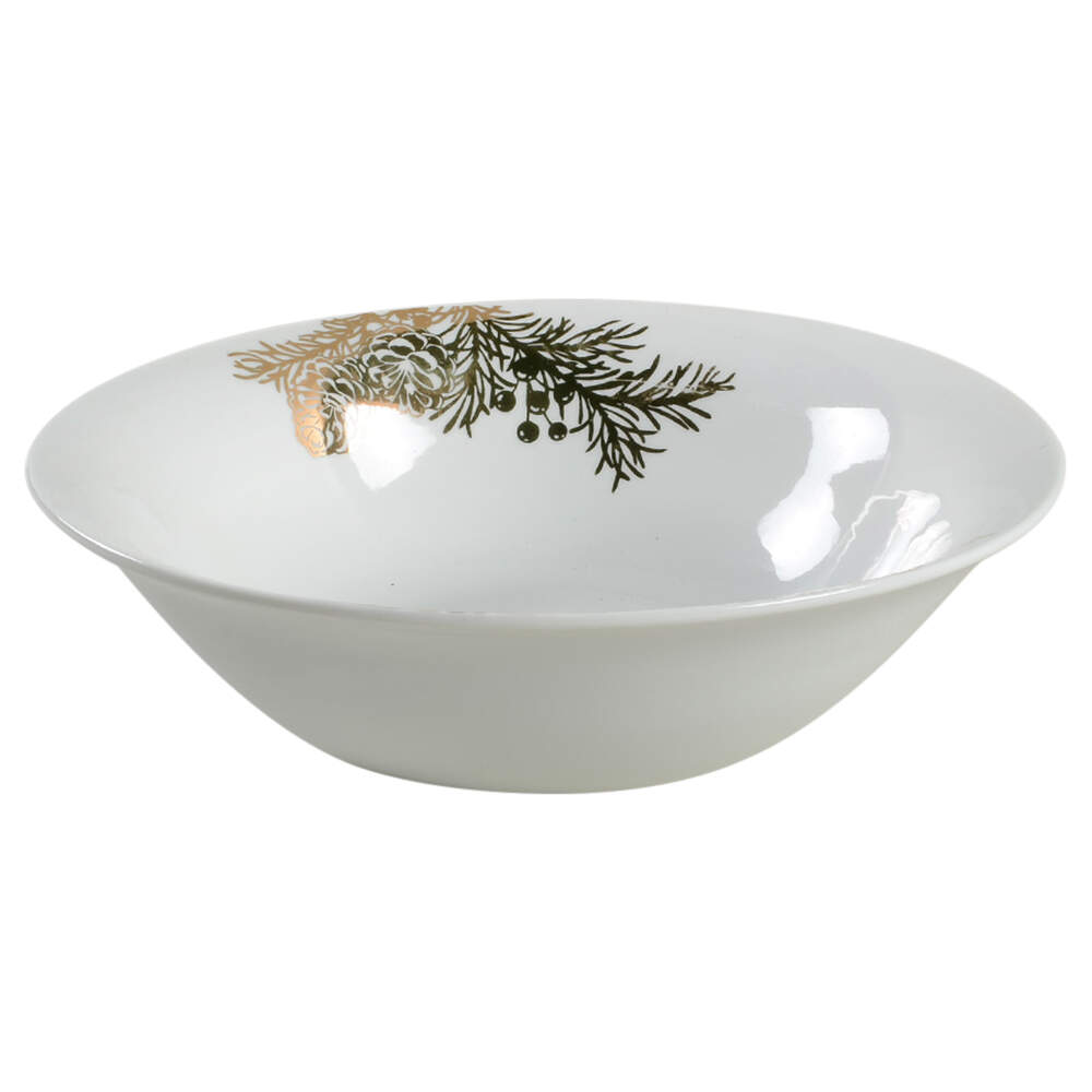 Golden Pine 10" Round Serving Bowl by 222 Fifth (PTS)-1