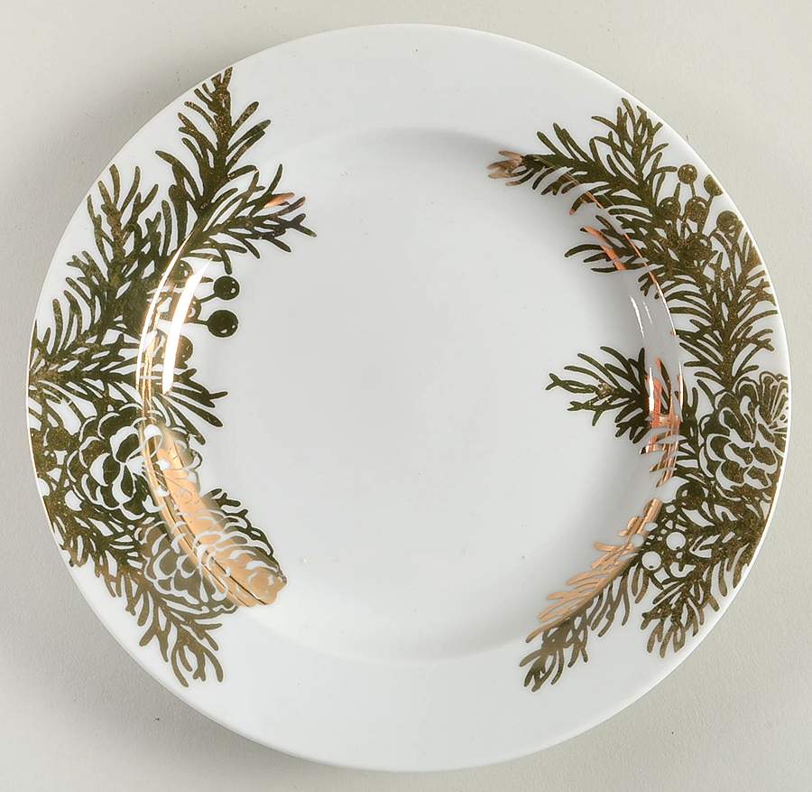 Golden Pine Salad Plate by 222 Fifth (PTS)-1