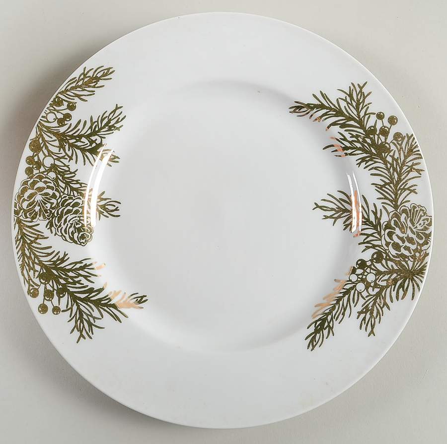 Golden Pine Dinner Plate by 222 Fifth (PTS)-1