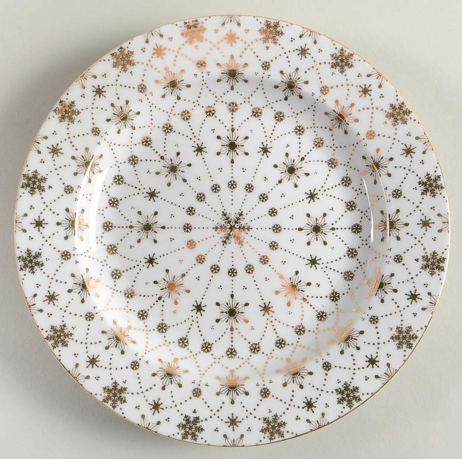 Snow Crystal Salad Plate by 222 Fifth (PTS)-1