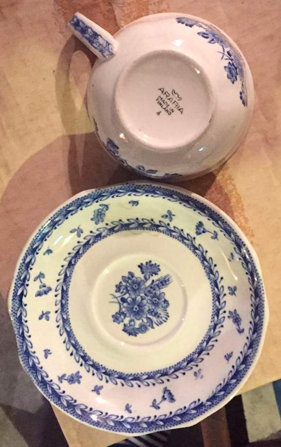 Finnflowers Flat Cup & Saucer Set by Arabia of Finland-1