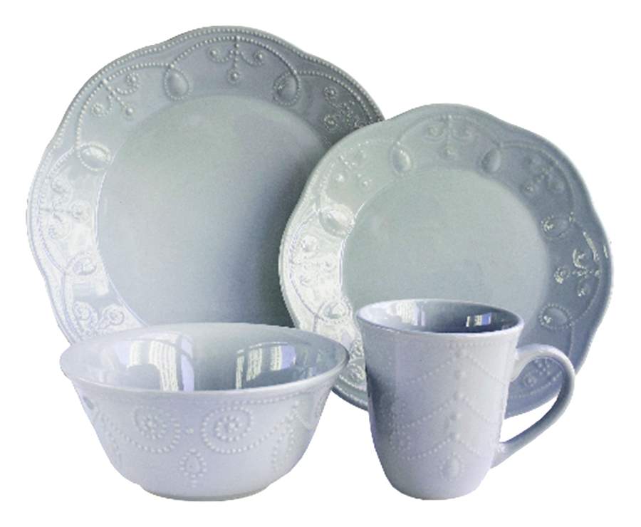 Pointelle Blue Mist Dinner Plate by American Atelier-1