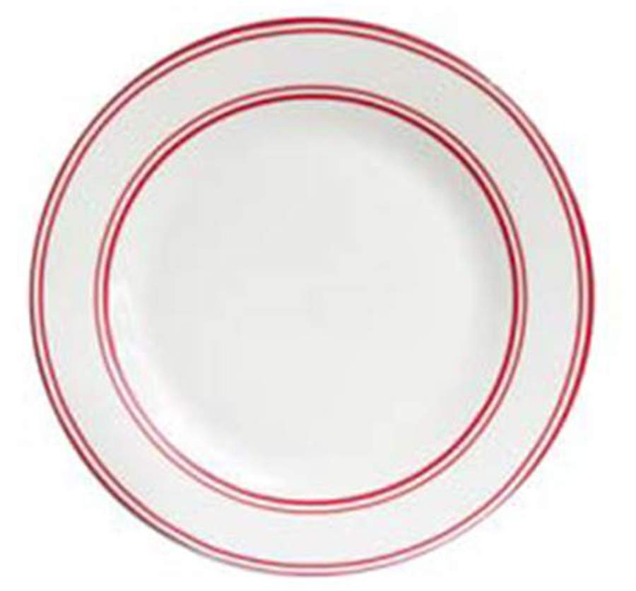 Striped Dinner Plate by American Atelier-1