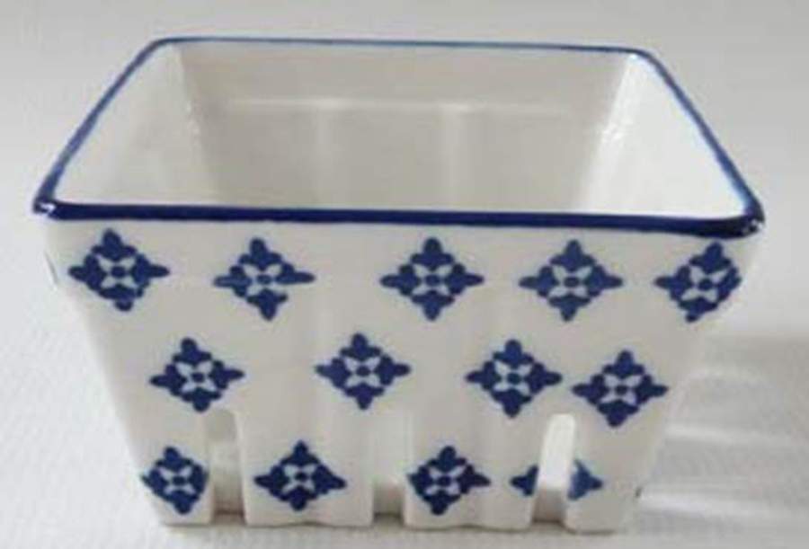 Blue Stamp Small Fruit Basket by American Atelier-1