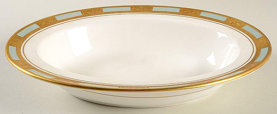 Empress Celadon 10" Oval Vegetable Bowl by John  Aynsley & Sons-1