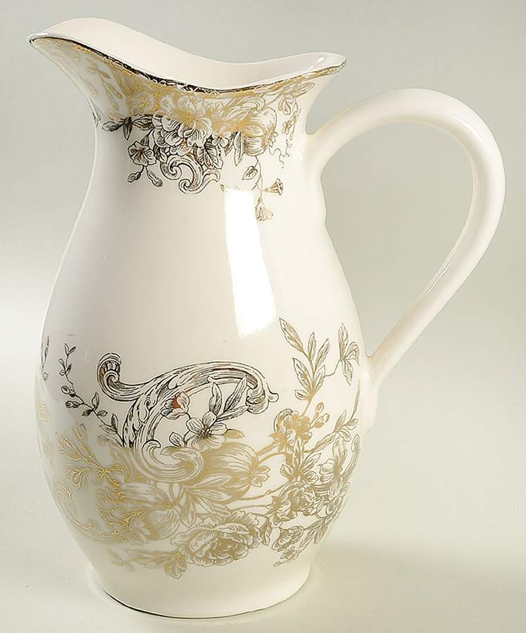 Hawthorne Gold Electroplate 96 Oz Pitcher by 222 Fifth (PTS)-1