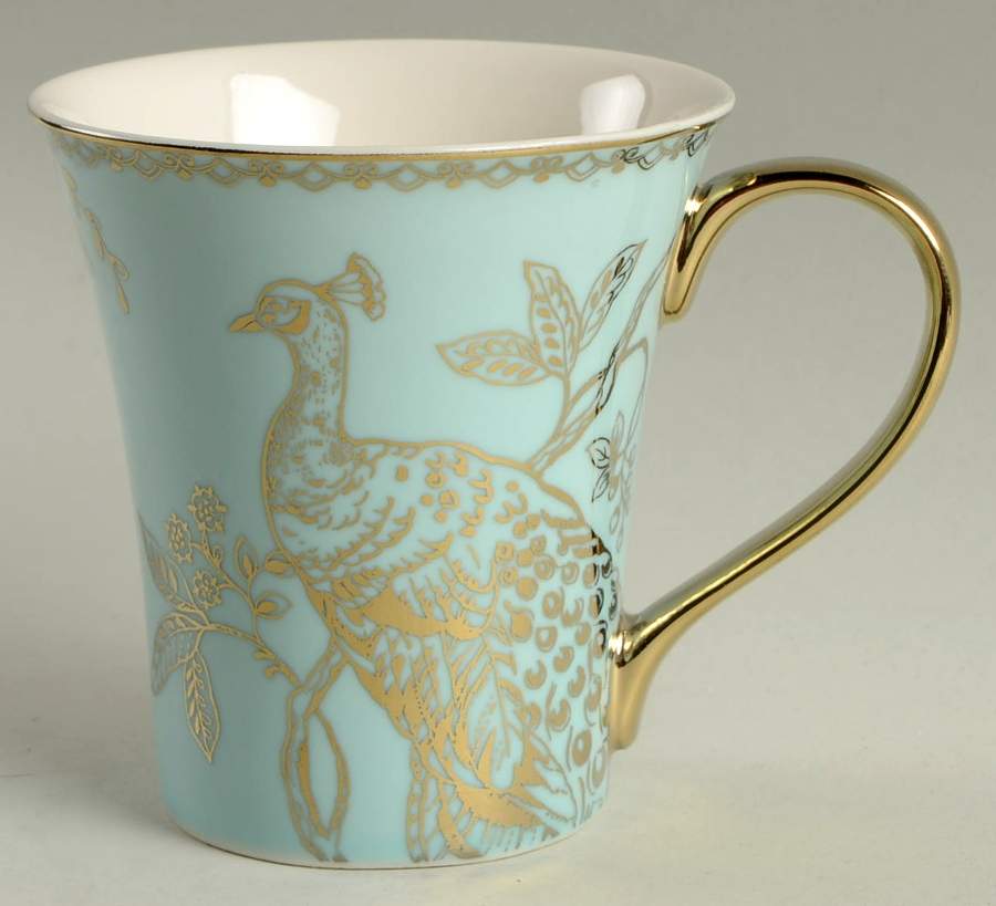 Peacock Garden Electroplate Turquoise Mug by 222 Fifth (PTS)-1