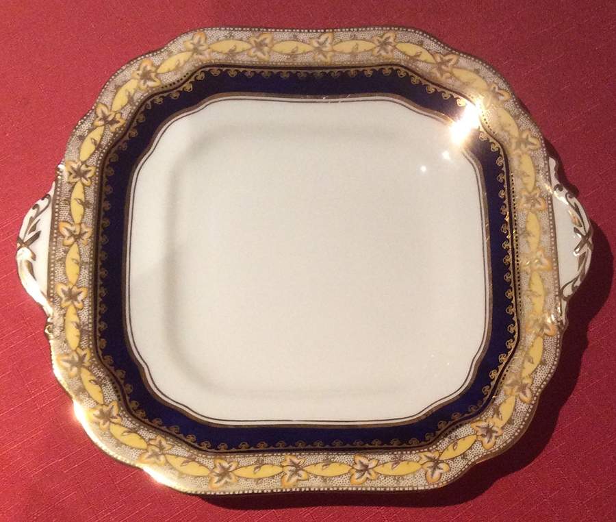 B157 Square Handled Cake Plate by John  Aynsley & Sons-1