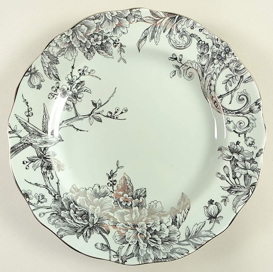 Adelaide Green and Silver Dinner Plate by 222 Fifth (PTS)-1