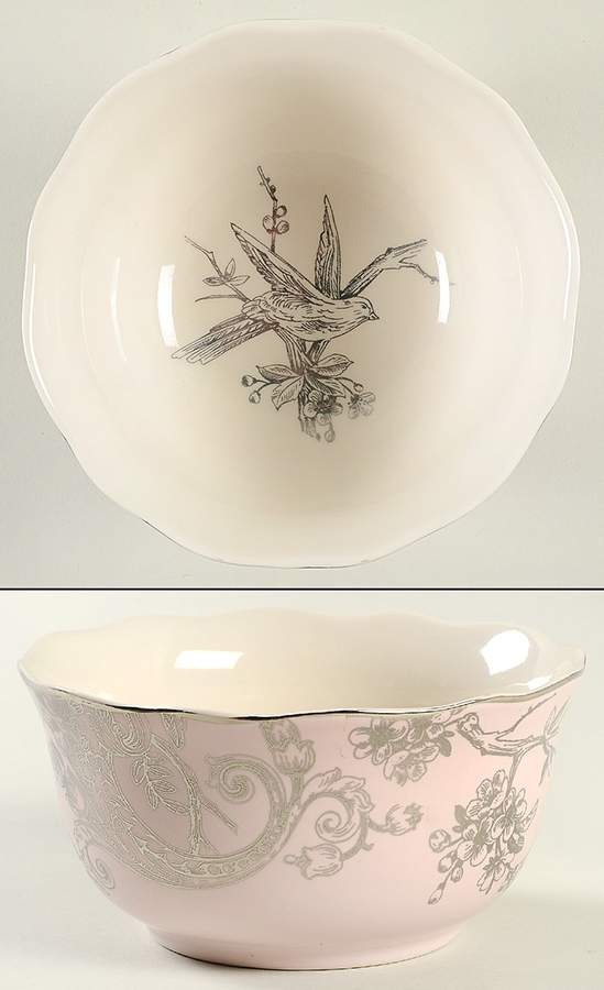 Adelaide Pink and Silver Soup/Cereal Bowl by 222 Fifth (PTS)-1