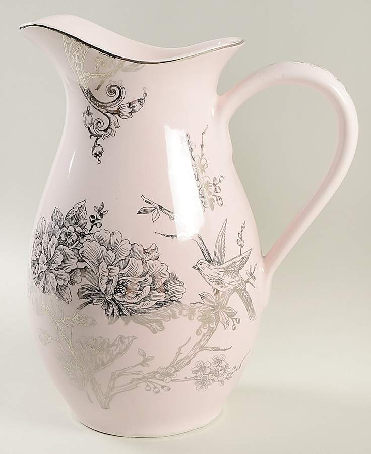 Adelaide Pink and Silver 96 Oz Pitcher by 222 Fifth (PTS)-1